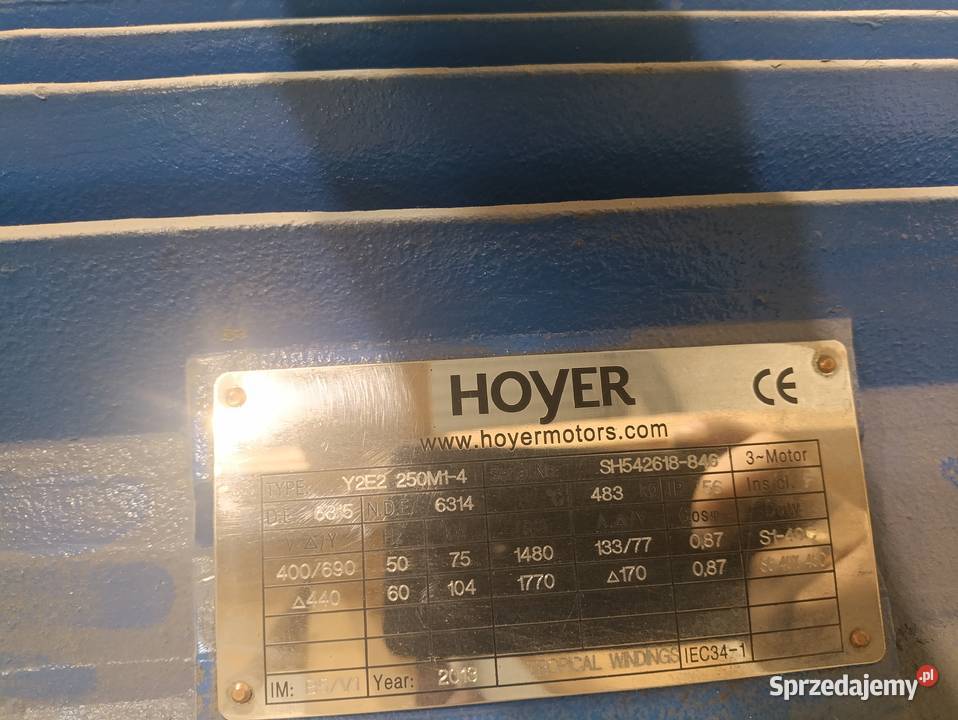 Silnik elektryczny HOYER Y2E2 250M14 104kW Gdynia