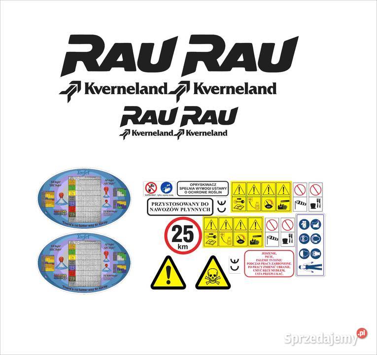 Naklejki Rau Kverneland mocny klej odporne Pleszew