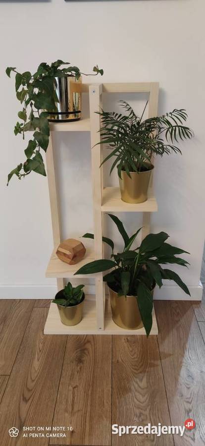 Kwietnik drewniany stojak na kwiaty Zduńska Wola