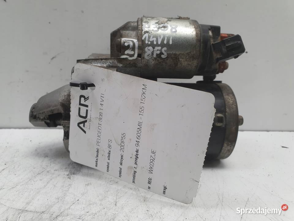 ROZRUSZNIK Peugeot 308 14 VTi ROZRUSZNIK Układ elektryczny silnika sprzedam