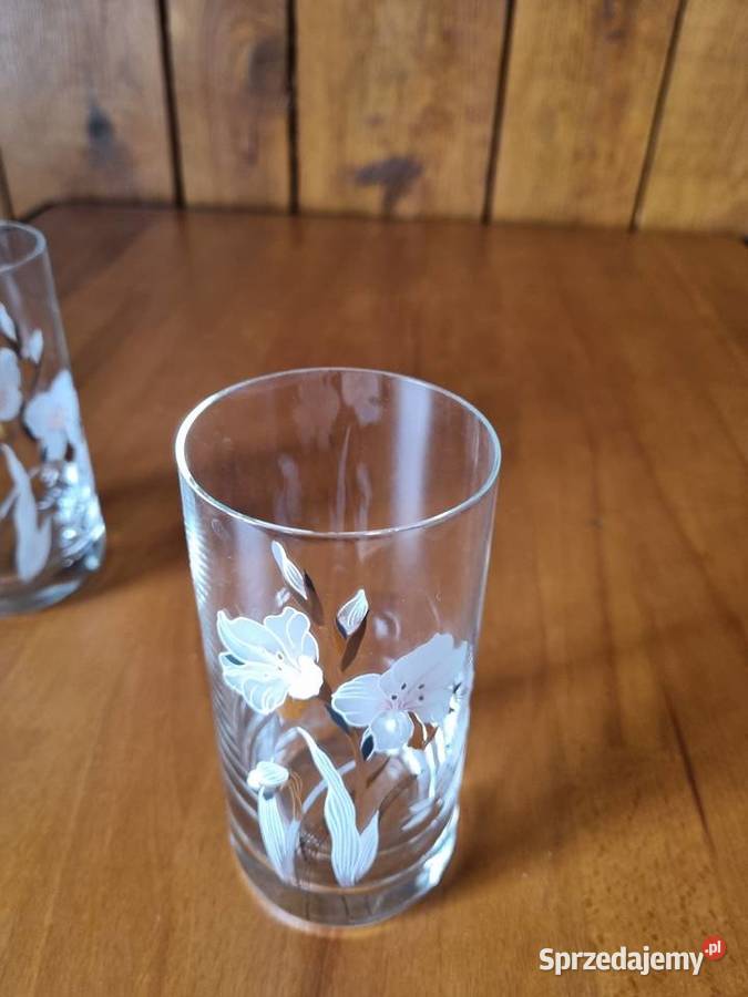 Szklanki w kwiaty 4 przezroczysty mazowieckie Warszawa