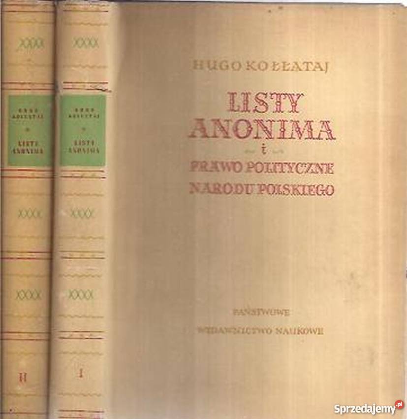 LISTY ANONIMA I PRAWO POLITYCZNE NARODU Książki naukowe i popularnonaukowe Łódź