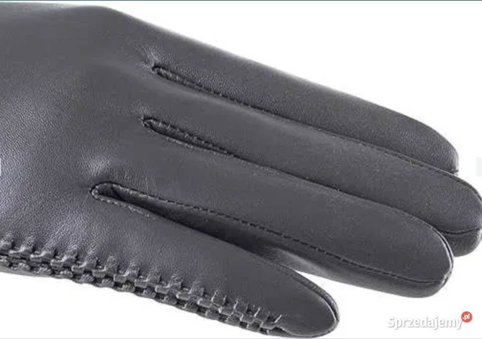 Nowe Włoskie rękawiczki z prawdziwej skóry Poraj