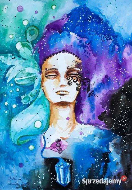 Z ODLEGŁEGO ŚWIATA akwarela artystki Adriany Katowice