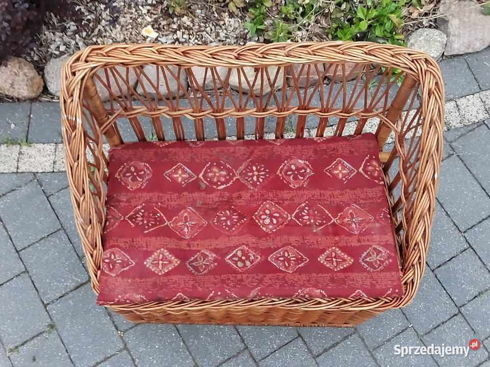 Wiklinowa Skrzynia z Siedziskiem Kufer Boho