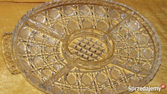 Duża patera kryształowa z przegródkami Inowrocław sprzedam