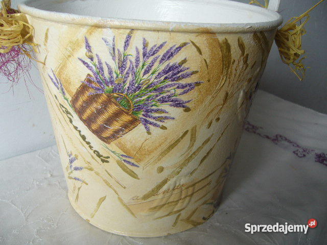 dekoracyjne wiaderko decoupage Opatów