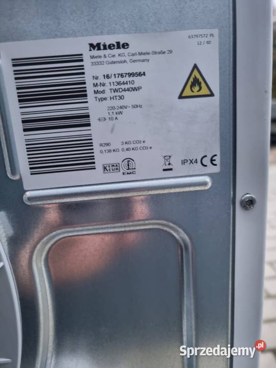 Suszarka z pompą ciepła Miele T1 TWD440 WP Wrocław sprzedam