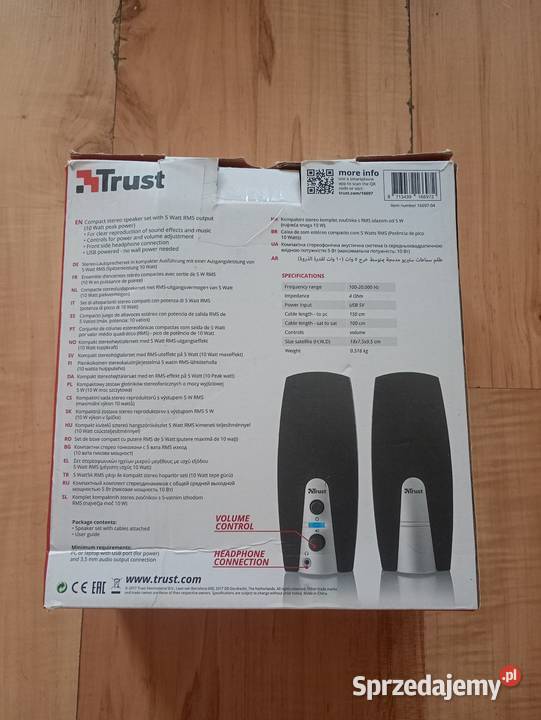 głośniki Trust Miła Speaker Set 20 10W czarne Szczecin