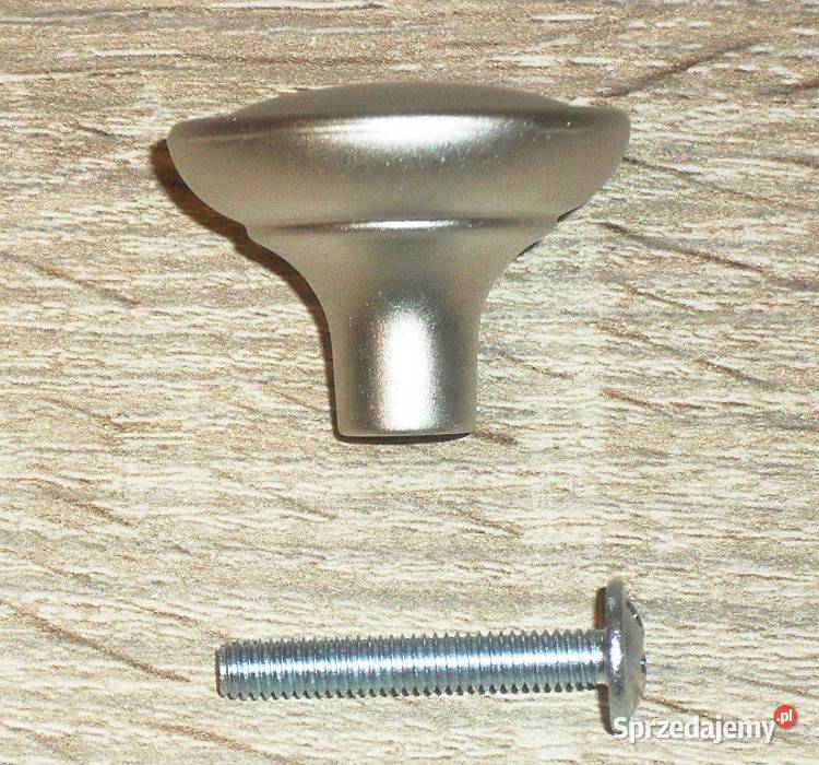Uchwyt meblowy gałka metalowa srebrna satynowa śląskie Gliwice