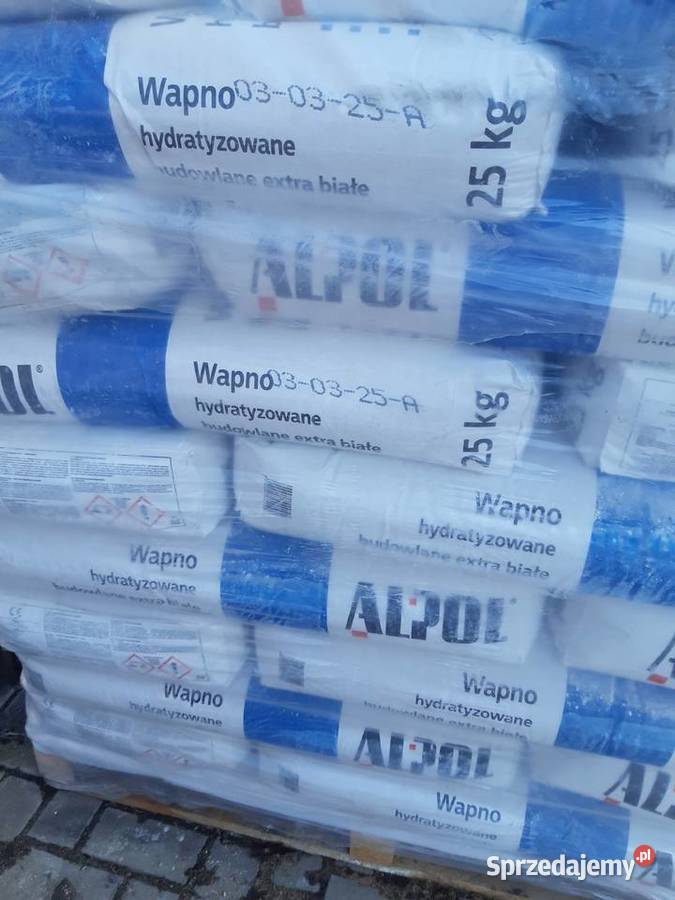 Wapno hydratyzowane w workach a 25 sprzedam
