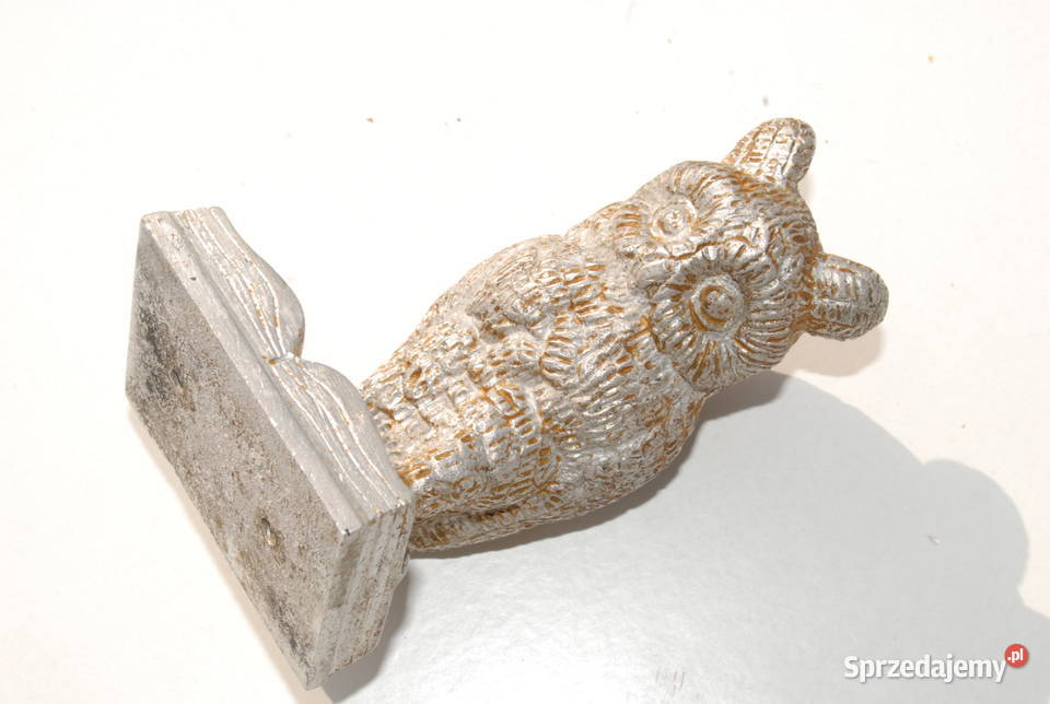 Stara figurka sowa na książce mądra sowa śląskie Cieszyn sprzedam