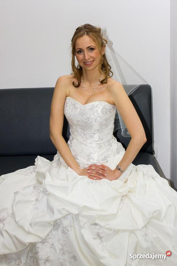 Suknia ślubna ecru 38 Verise Caprice bolerko Szczecin sprzedam