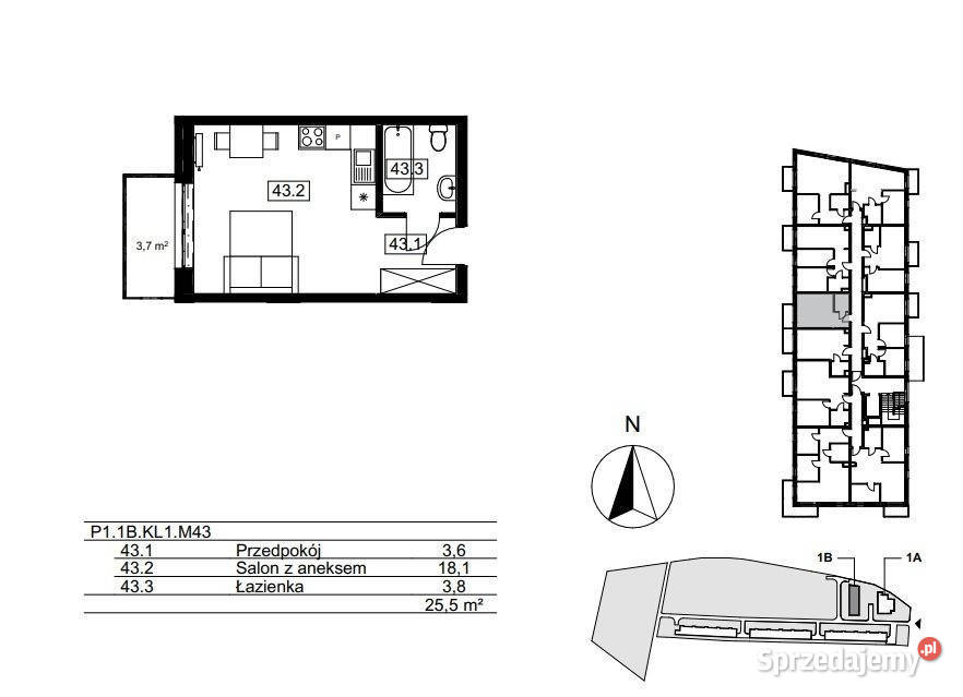 Sprzedam mieszkanie Kraków 2572m2 1pokojowe Sprzedaż