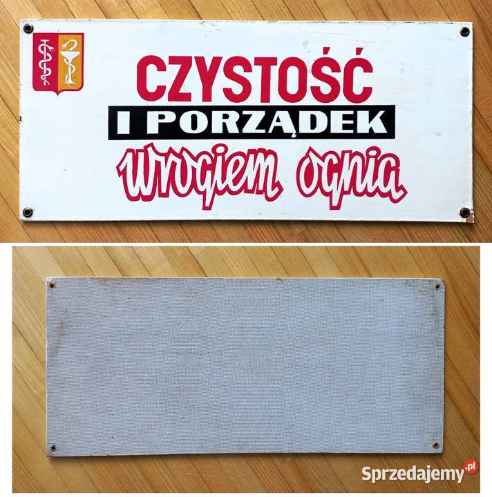 Tablica retro vintage PRL Czystość i porządek Warszawa sprzedam