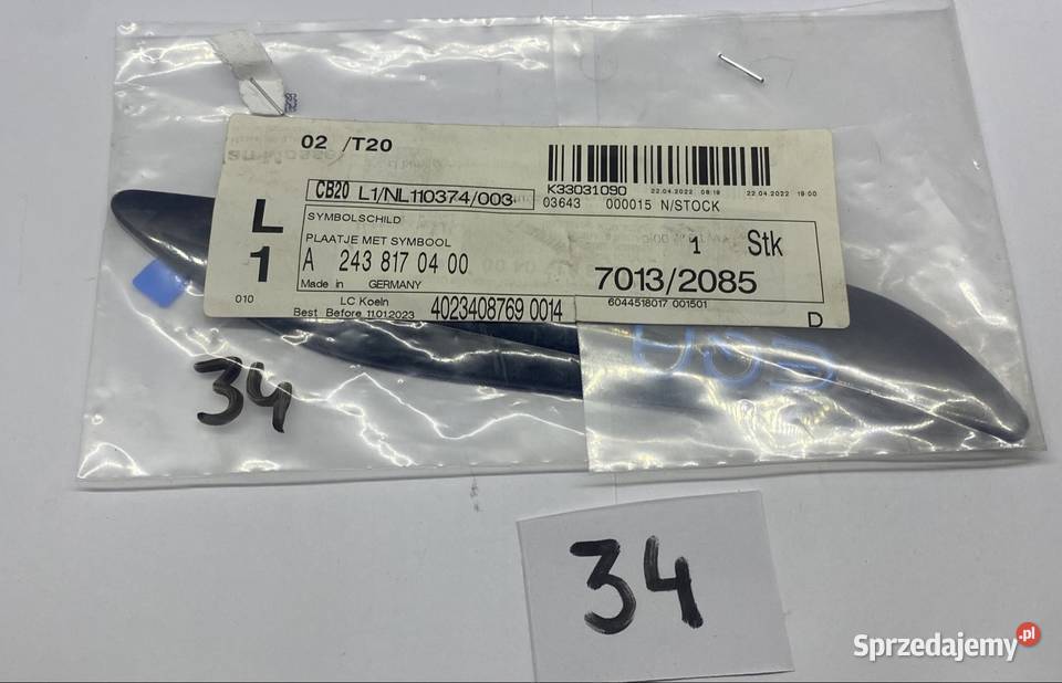 Emblemat naklejka znaczek błotnika Mercedes EQA Jasienica sprzedam