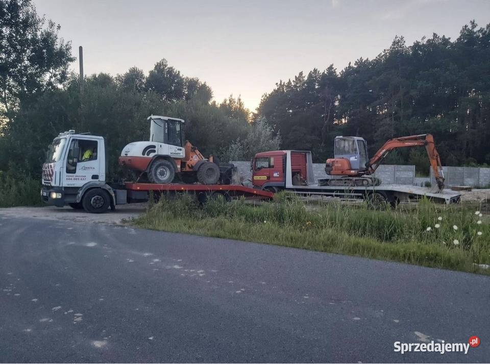 pomoc drogowa auto laweta transport maszyn mazowieckie Mrozy