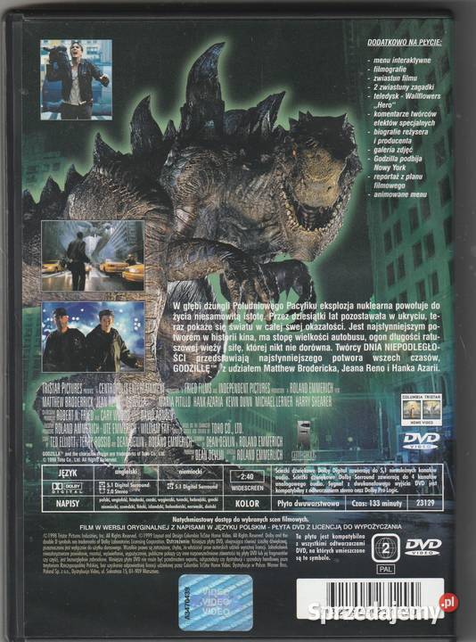 Godzilla Frank Welker Clyde Kusatsu DVD Pruszków sprzedam