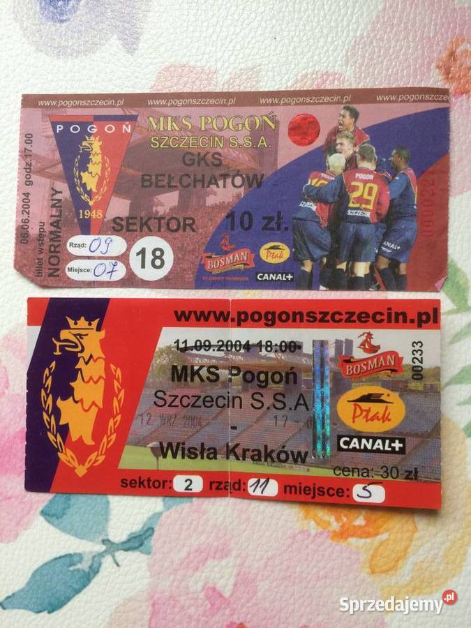 1169 Bilety Pogoni Szczecin 2004 R