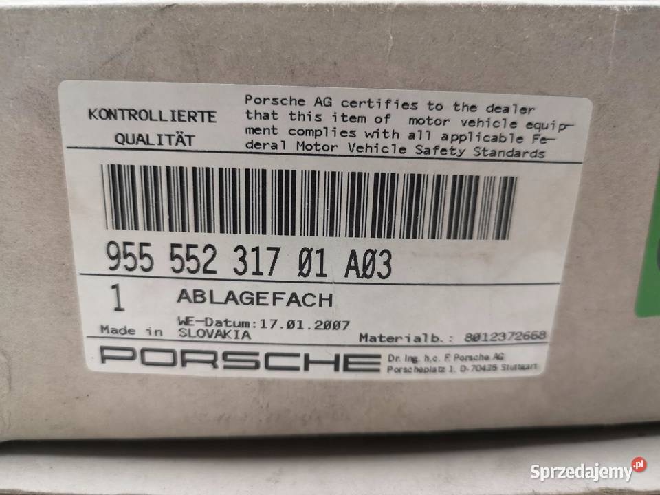 KIESZEŃ NA OKULARY W LAMPCE PORSCHE CAYENNE 0310 Deski rozdzielcze, konsole lubelskie