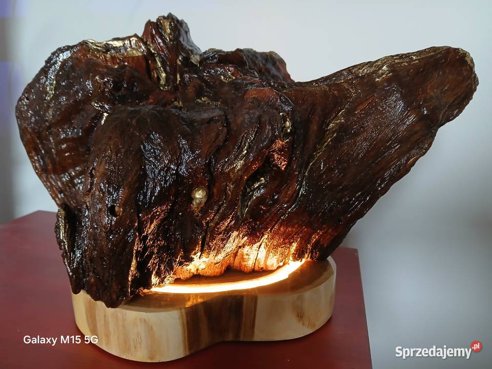 Lampa z korzenia dębu LED