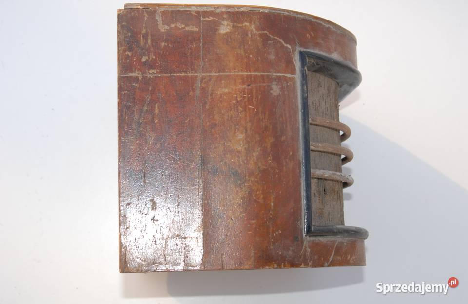 Stary głośnik Niemiecki sygnowany drewniany Cieszyn