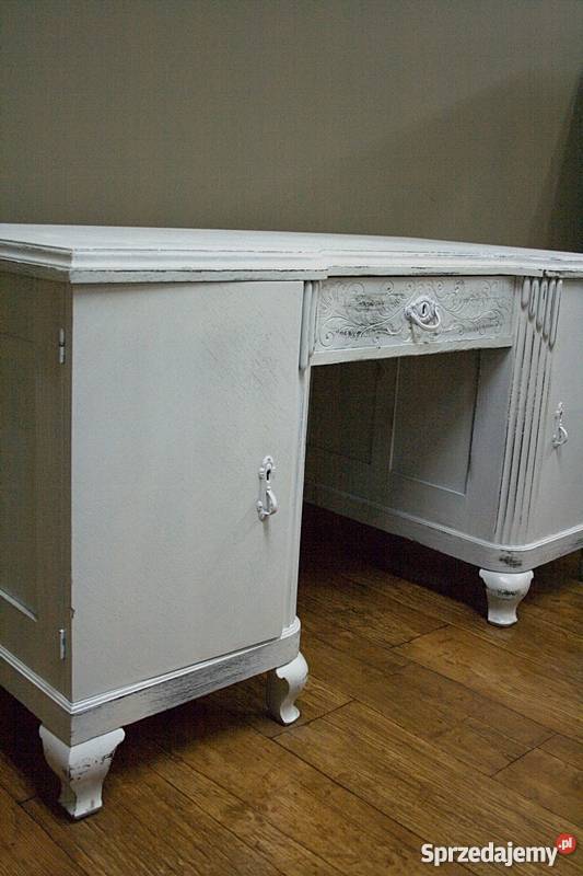 SECESYJNE BIURKO BIELONE ANTYK VINTAGE IMPRESJA Meble Radzymin