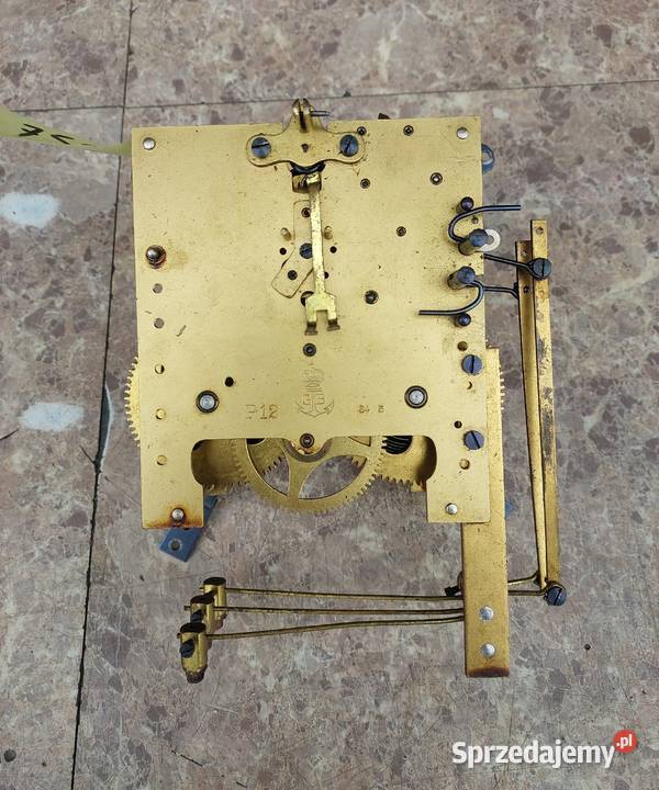 759 Mechanizm starego zegara Gustav Becker GB Antyki pomorskie Tczew