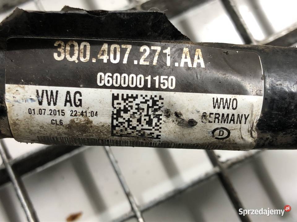 PÓŁOŚ LEWY PRZÓD VW PASSAT B8 3Q0407271AA 14 150