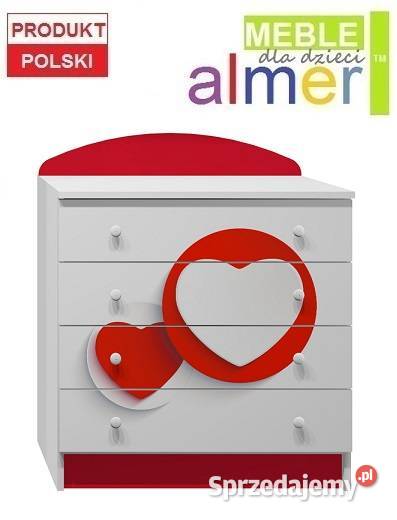 CZERWONE SERCE 12 N1 komoda dziecięca MALOWANA Kraków sprzedam