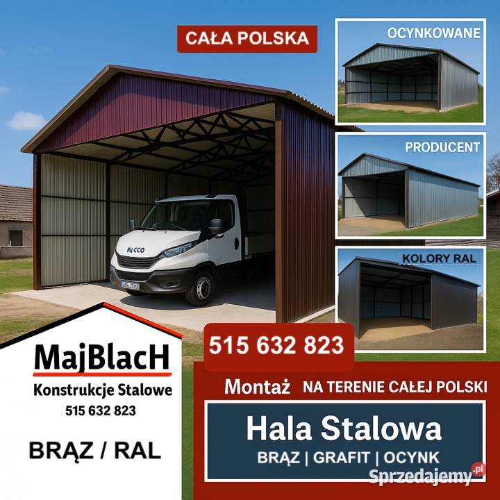 DWUSPADOWY Garaż Blaszany Złoty DąbHALA mazowieckie Ciechanów
