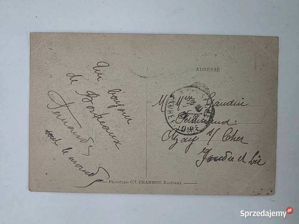 Stara pocztówka Francja mazowieckie Warszawa