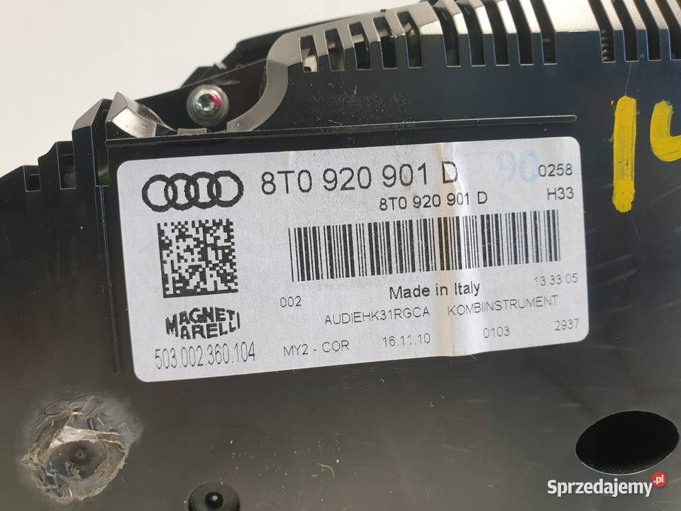 Audi A5 8T 20 TFSI LICZNIK ZEGARY 8T0920901D Liczniki i zegary Chełm