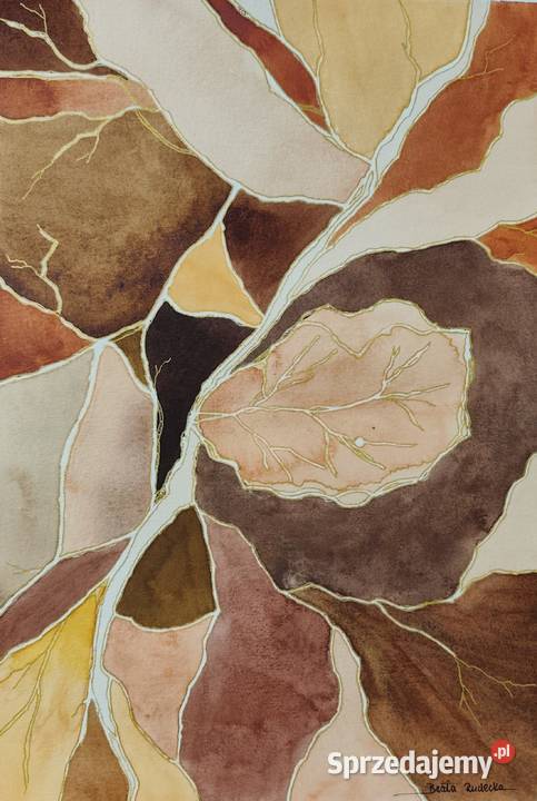 Akwarela Akwarelka Obraz pt Ostatni Taniec Liści Katowice