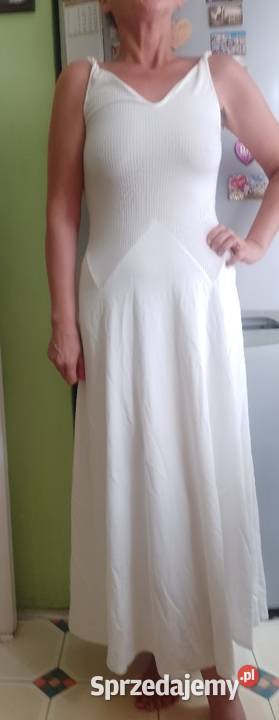 40L ASOS DesignDługa kremowa letnia sukienka