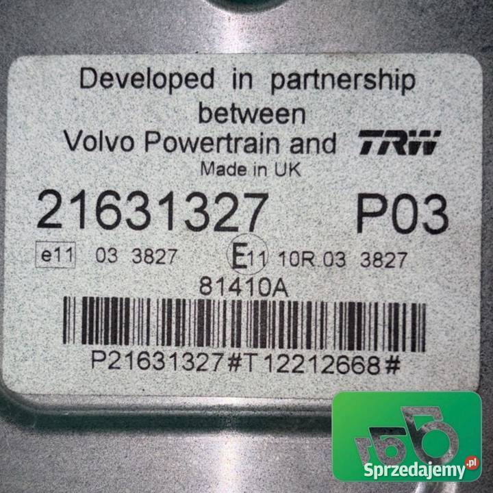 Komputer Sterownik ECU Moduł silnika 21631327 Wilkowo
