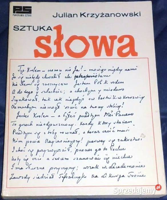 Sztuka słowa Julian Krzyżanowski lubelskie Chełm