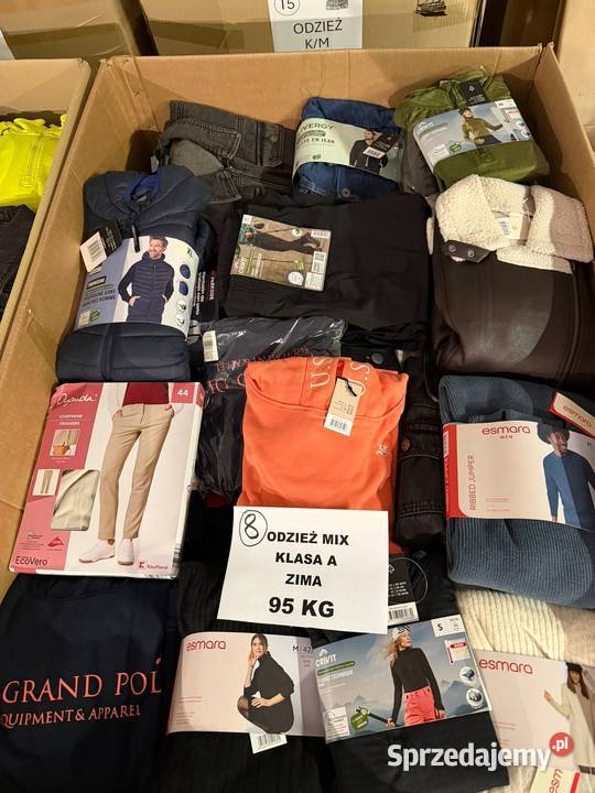 Odzież mix klasa A wszystko nowe BEZ odzieży sprzedam