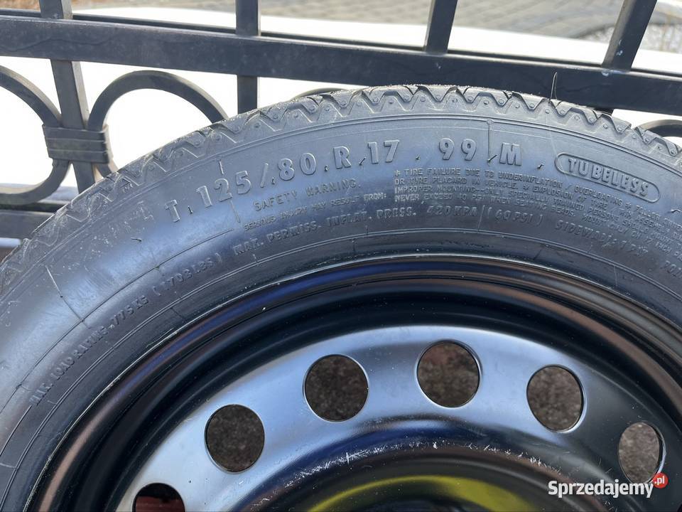 Koło dojazdowe Volvo S60 II R17 Dęblin