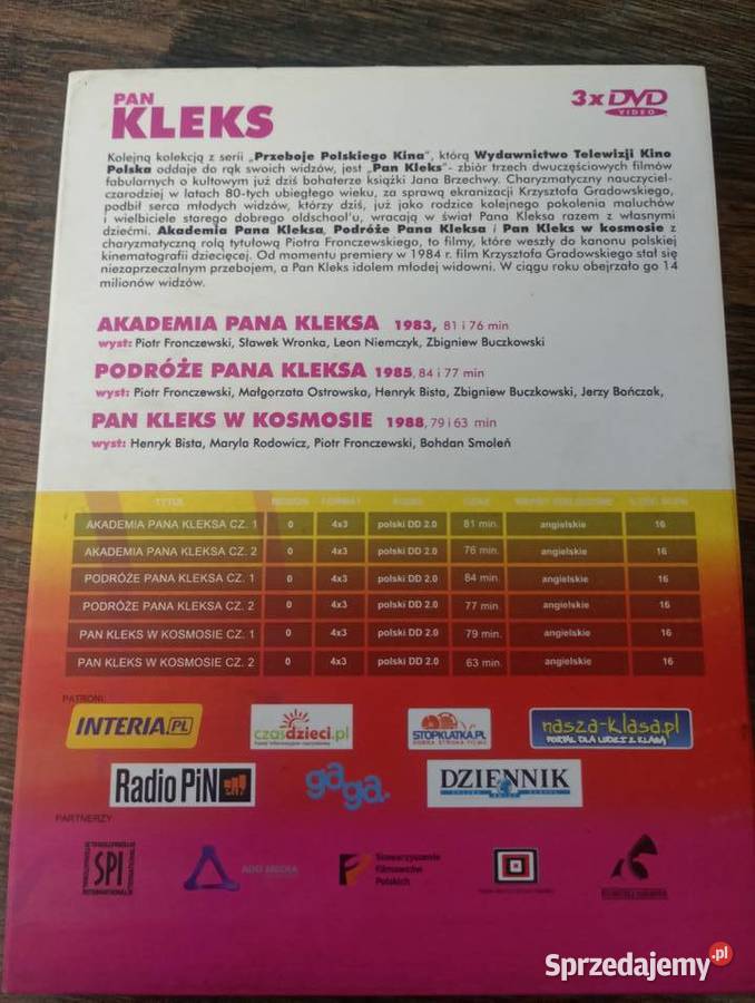 Pan Kleks 3xDVD TV Kino Polska Przeboje sprzedam