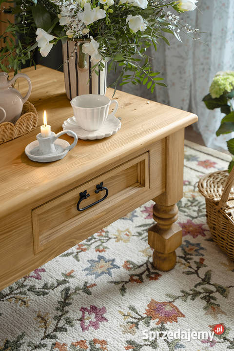 Drewniana ława z szufladkami MES 07 52cm Maków Podhalański