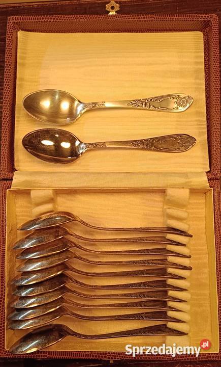 Zestaw rosyjskich posrebrzanych łyżeczek Kraków sprzedam