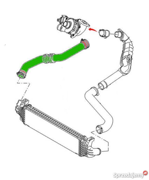 RURA TURBO INTERCOOLERA FORD S 20 TDCI 1468764 turbosprężarki Bielsko-Biała