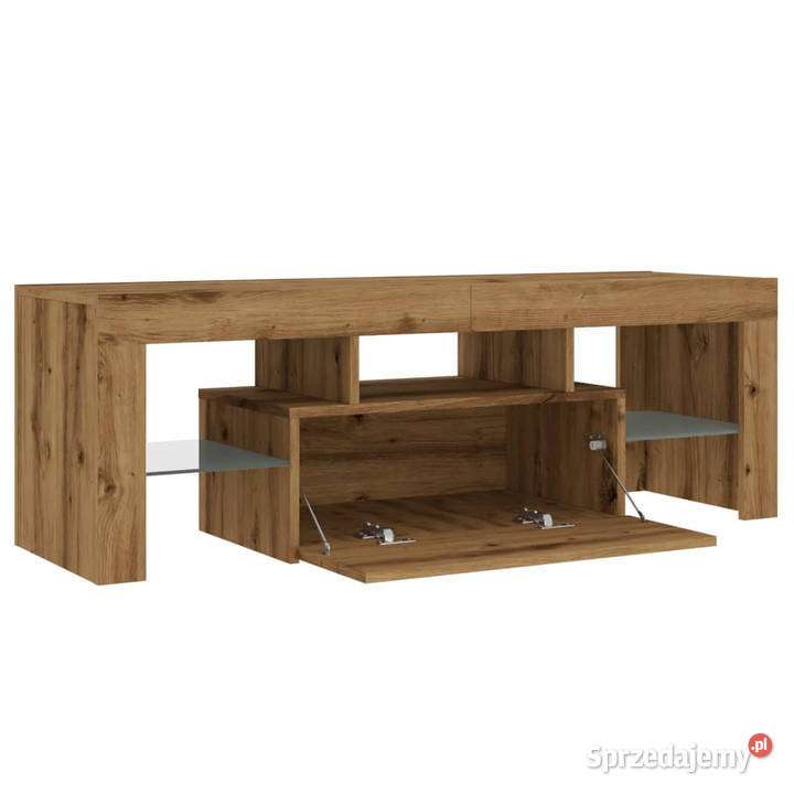 Szafka pod TV z oświetleniem LED dąb artisan Warszawa