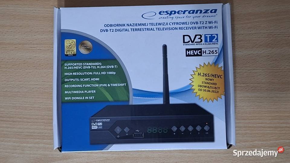 Dekoder tuner DVBT2 Esperanza EV107 uszkodzony Zielona Góra