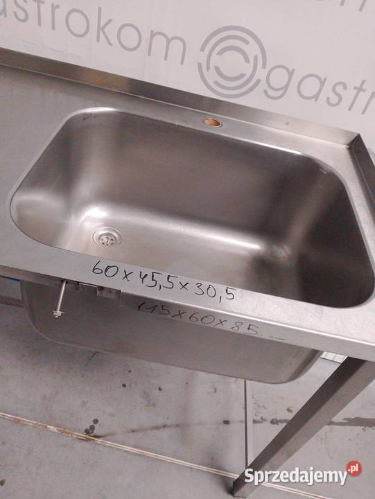 STÓŁ ZE ZLEWEM BAROWY P rant TLP 115X60X85