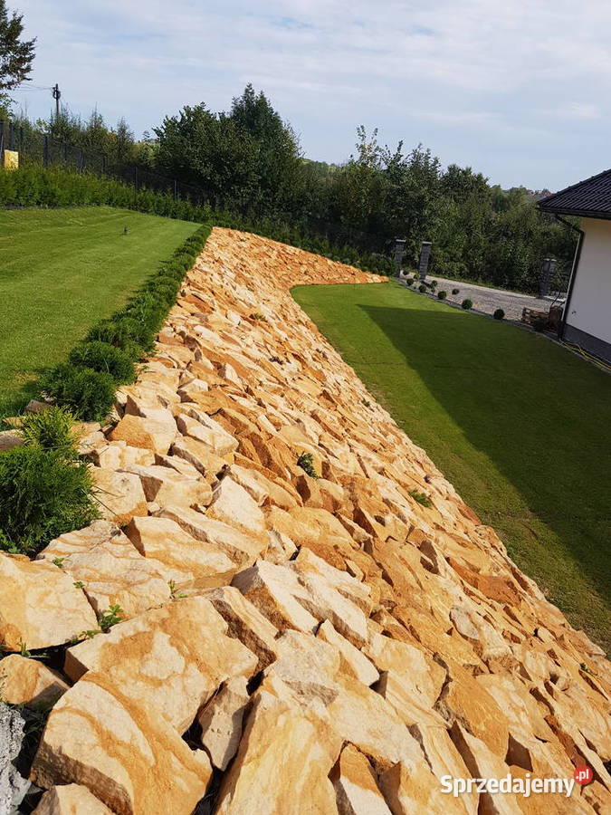 płaski kamień na ogród skalniak grilla murki do Radomsko