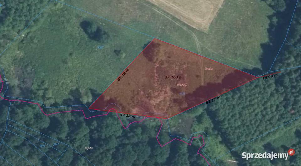 HARTA DZIAŁKA ROLNA 4528 27arów 45 klasa obszar 40m Sprzedaż