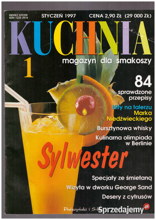 Kuchnia magazyn smakoszy styczeń 1997 Nowy Dwór Mazowiecki