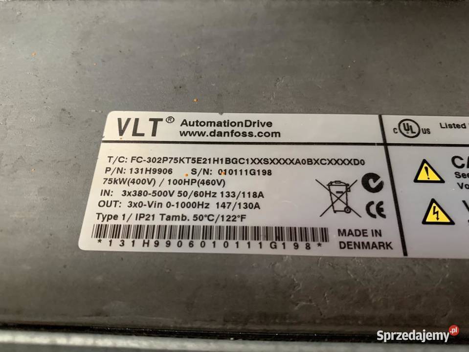 Danfoss VLT FC302 131H9906 75kW 147A FC Warszawa sprzedam